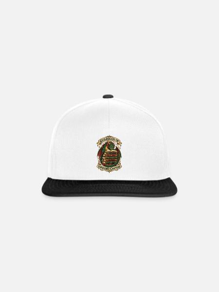 RobVibe Bücherdrache der unvollendeten Kapitel - Snapback Cap - Weiß/Schwarz