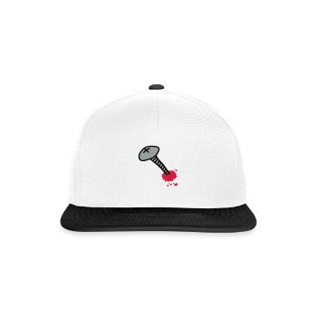 wunde_3c - Snapback Cap - Weiß/Schwarz - Vorne
