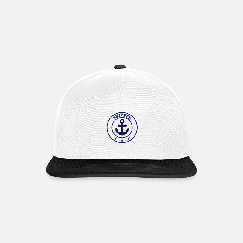 Skipper - Casquette snapback - blanc/noir