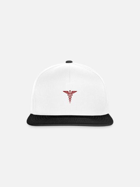 Medizin - Arzt - Ärztin - Krankenschwester - Snapback Cap - Weiß/Schwarz