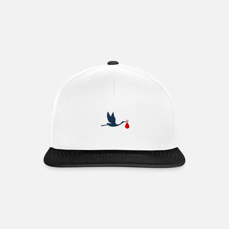 Stork Bring Baby - Snapback Cap - white/black