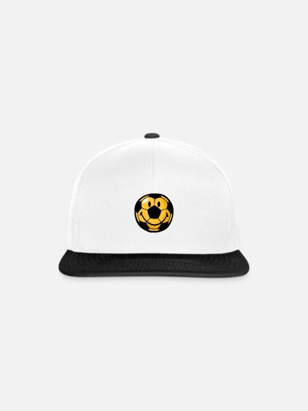 Smiley football - Snapback Cap - Weiß/Schwarz