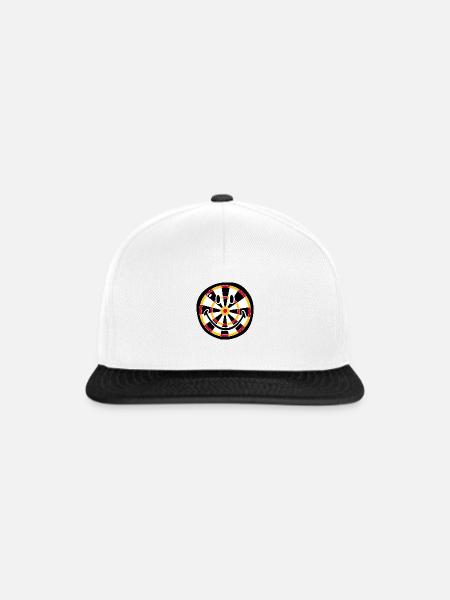Smiley Dart Board - Snapback Cap - Weiß/Schwarz
