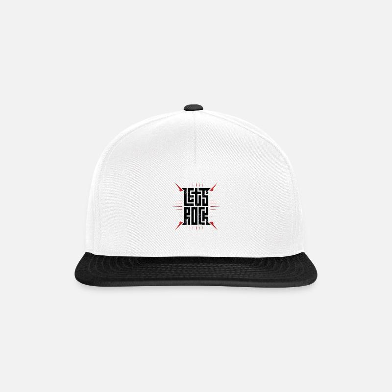 Let's Rock - Snapback Cap - Weiß/Schwarz