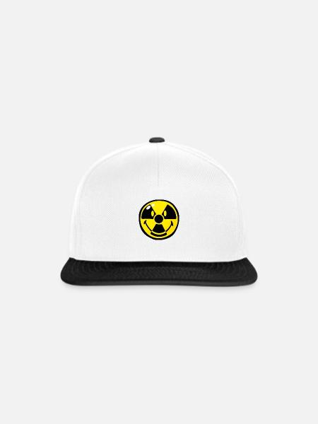Smiley Radioactive - Snapback Cap - Weiß/Schwarz