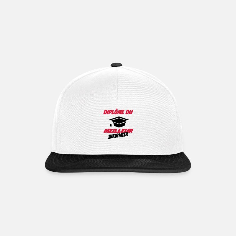 Diplôme du meilleur infirmier - Casquette snapback - blanc/noir