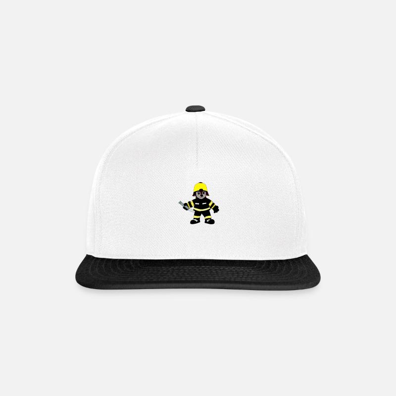Löschwolf Feuerwehr - Snapback Cap - Weiß/Schwarz