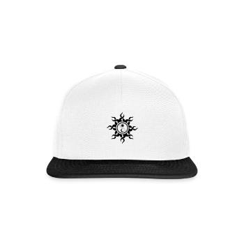 sonne_mond - Snapback Cap - white/black - Front