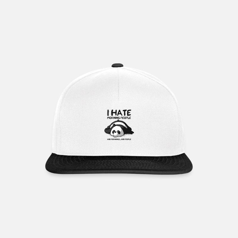 I hate morning people - Snapback Cap - white/black