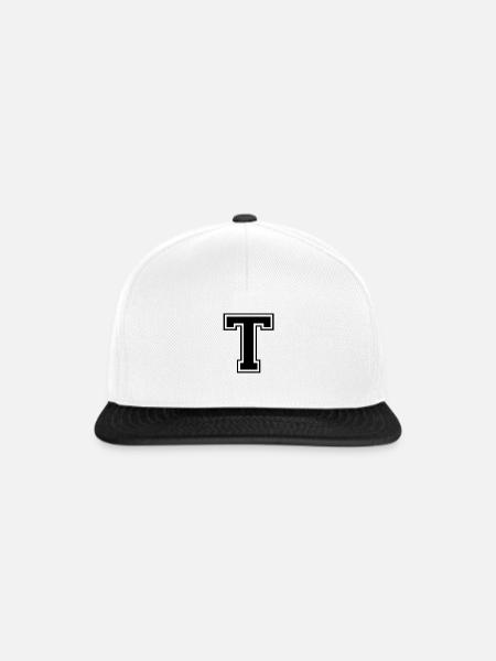 T - Snapback Cap - Weiß/Schwarz