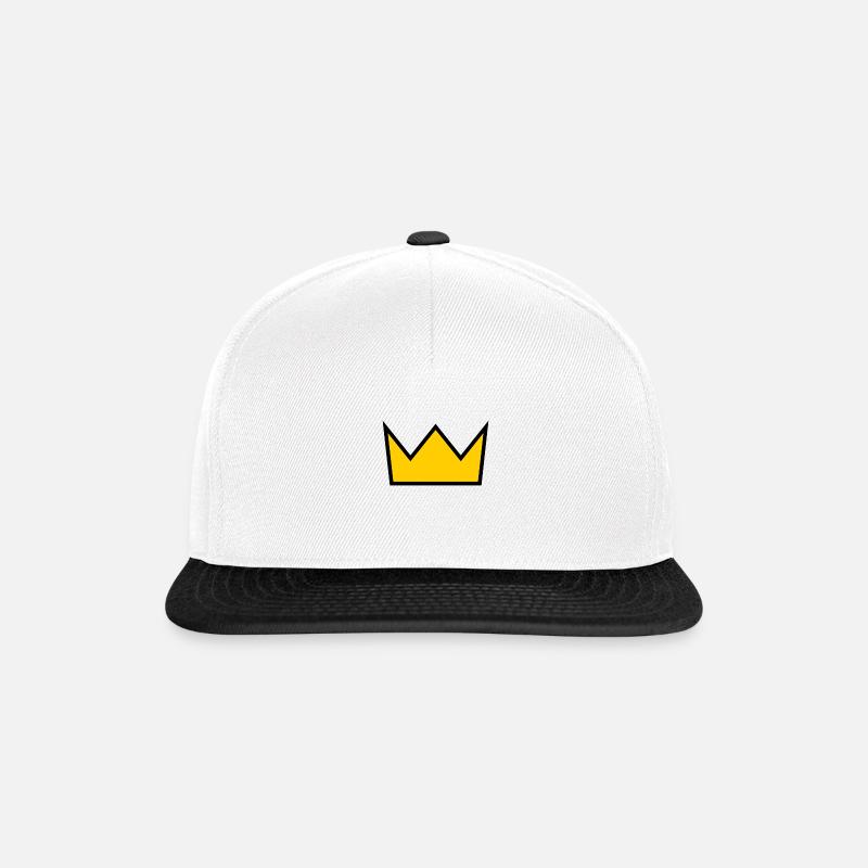 Krone - Snapback Cap - Weiß/Schwarz