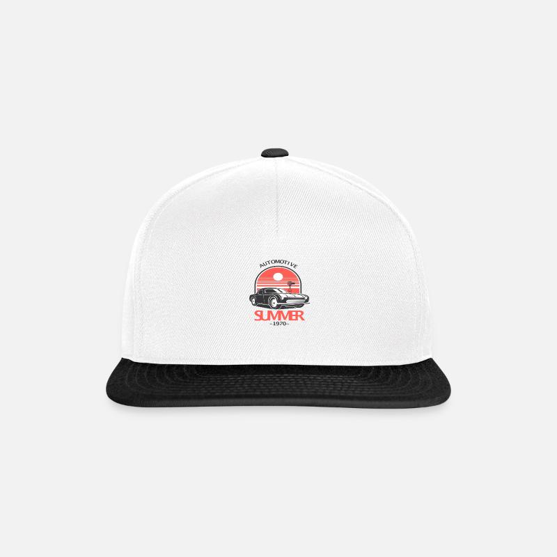Retro Car Summer - Snapback Cap - white/black