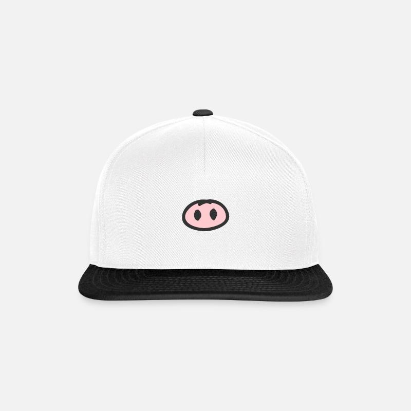 pig - Snapback Cap - white/black