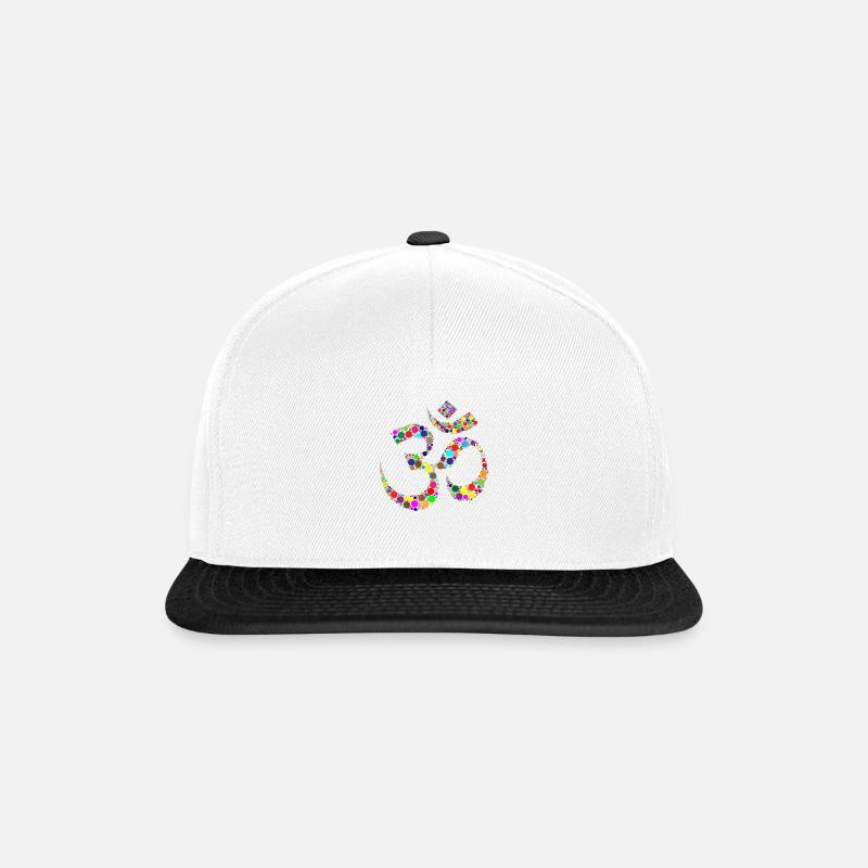 om - Casquette snapback - blanc/noir