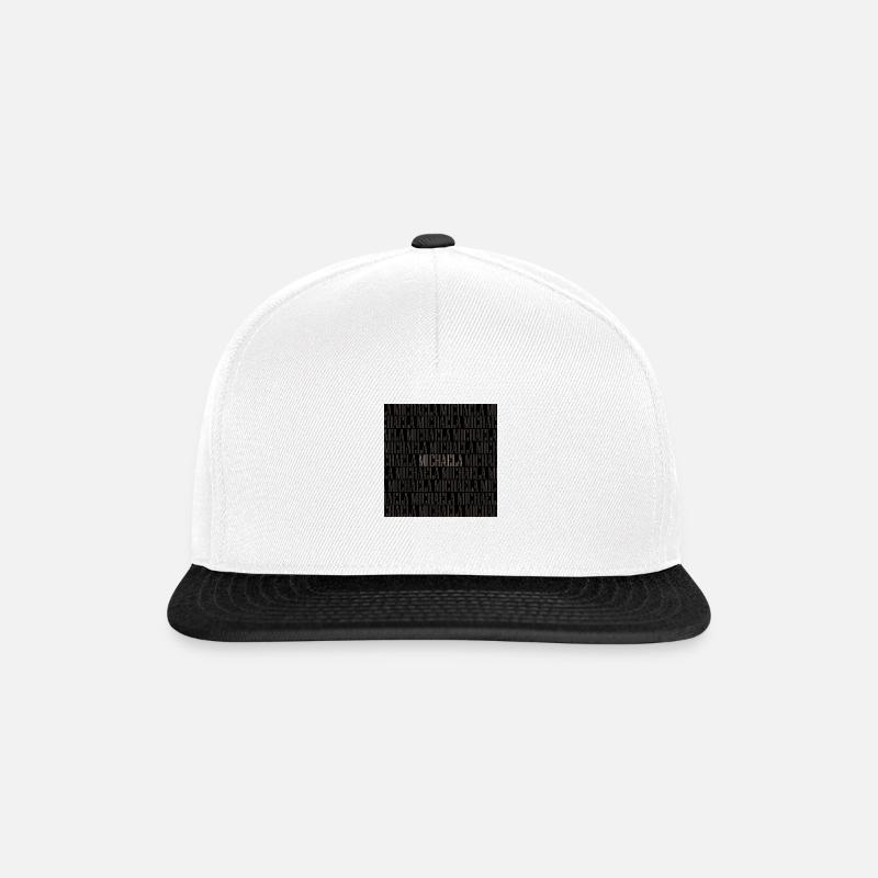 Michaela Name Vorname Muster - Snapback Cap - Weiß/Schwarz