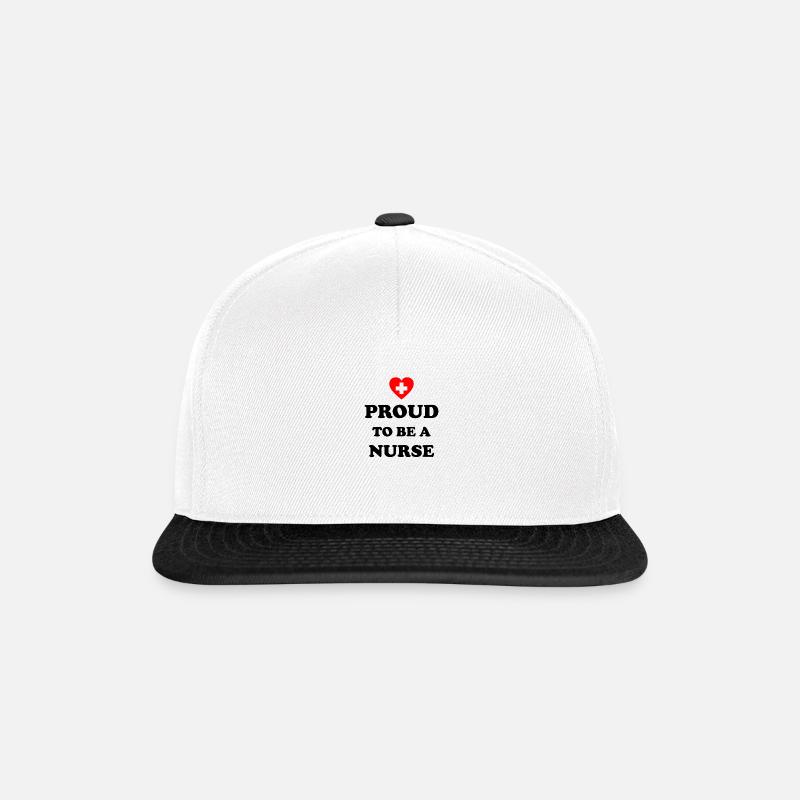 Krankenschwester Nurse - Snapback Cap - Weiß/Schwarz
