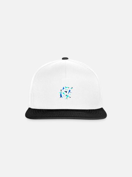 Blue Split - Snapback Cap - Weiß/Schwarz