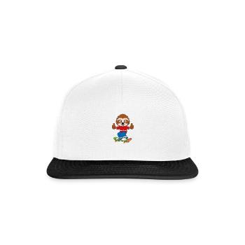 FAULTIER - SKATEBOARD - SKATER - TIER - SPORT - Snapback Cap - Weiß/Schwarz - Vorne