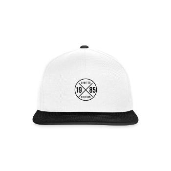 Limited Edition 1985 - Geburtstag 1985 - Snapback Cap - Weiß/Schwarz - Vorne