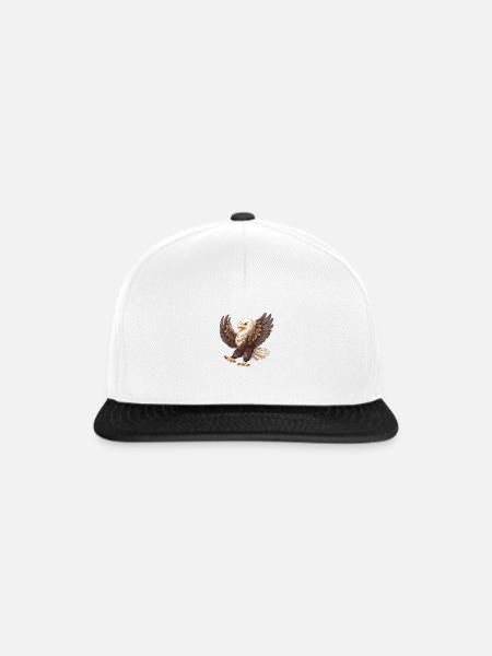 6 - Snapback Cap - Weiß/Schwarz