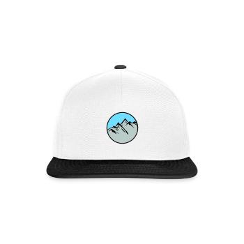 berge - Snapback Cap - Weiß/Schwarz - Vorne