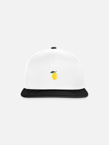 lemon - Snapback Cap - Weiß/Schwarz