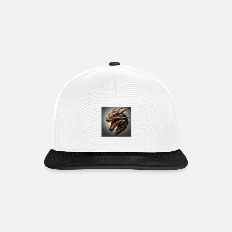 Lifelike Vision Dragon - Snapback Cap - Weiß/Schwarz