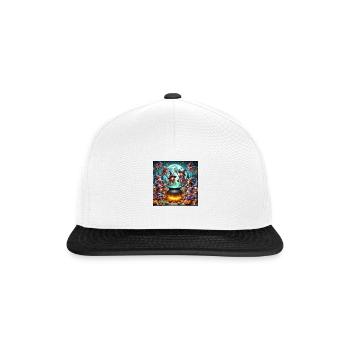 Whimsical Witches at the Cauldron Halloween Scene - Snapback Cap - white/black - Front