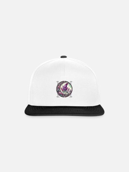 Lila - Snapback Cap - Weiß/Schwarz