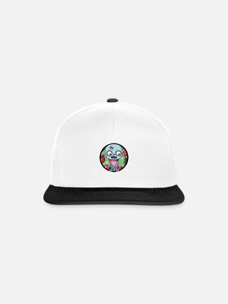 Zombie Undead - Snapback Cap - Weiß/Schwarz