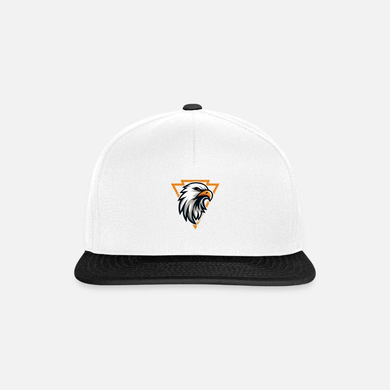 Eagle Head - Snapback Cap - white/black