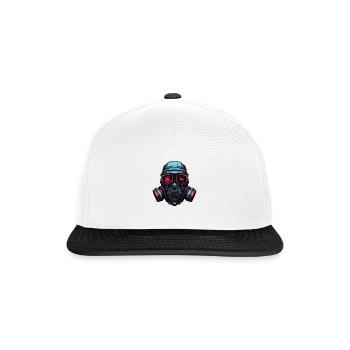 Masque à gaz - Casquette snapback - blanc/noir - Devant