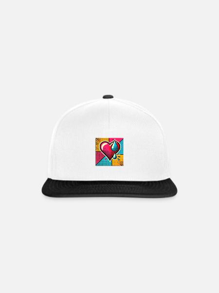 popartherz - Snapback Cap - Weiß/Schwarz