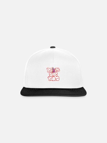 Graffiti Motiv Paint the YARD - Snapback Cap - Weiß/Schwarz