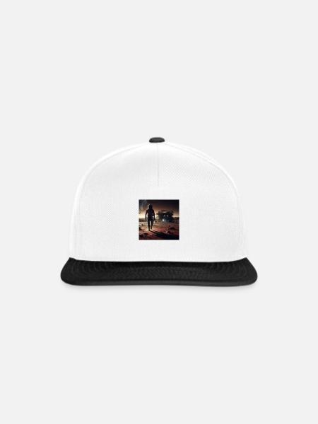 Einsamer Astronaut - Snapback Cap - Weiß/Schwarz