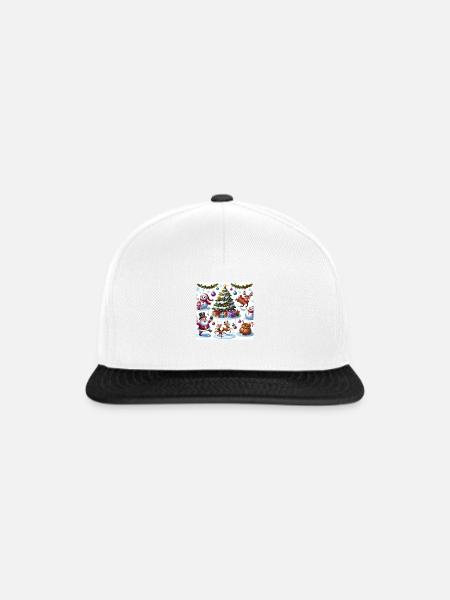 Weihnachtscomic - Snapback Cap - Weiß/Schwarz