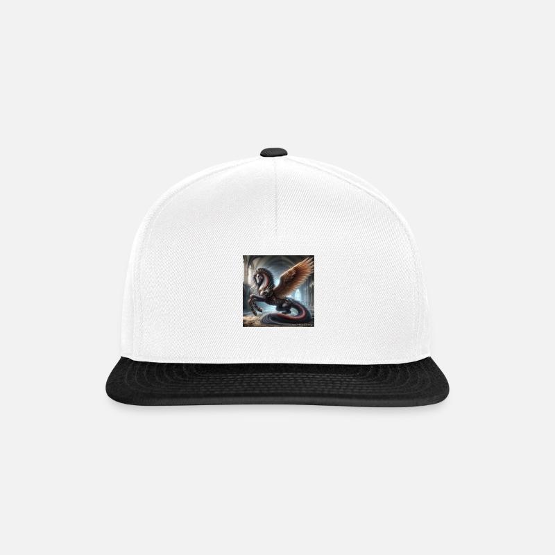 Fantasie02 - Snapback Cap - Weiß/Schwarz