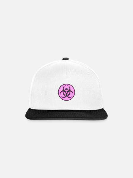 Warndesign für Biogefährdungssymbole - Snapback Cap - Weiß/Schwarz