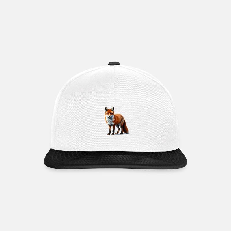 Renard - Casquette snapback - blanc/noir