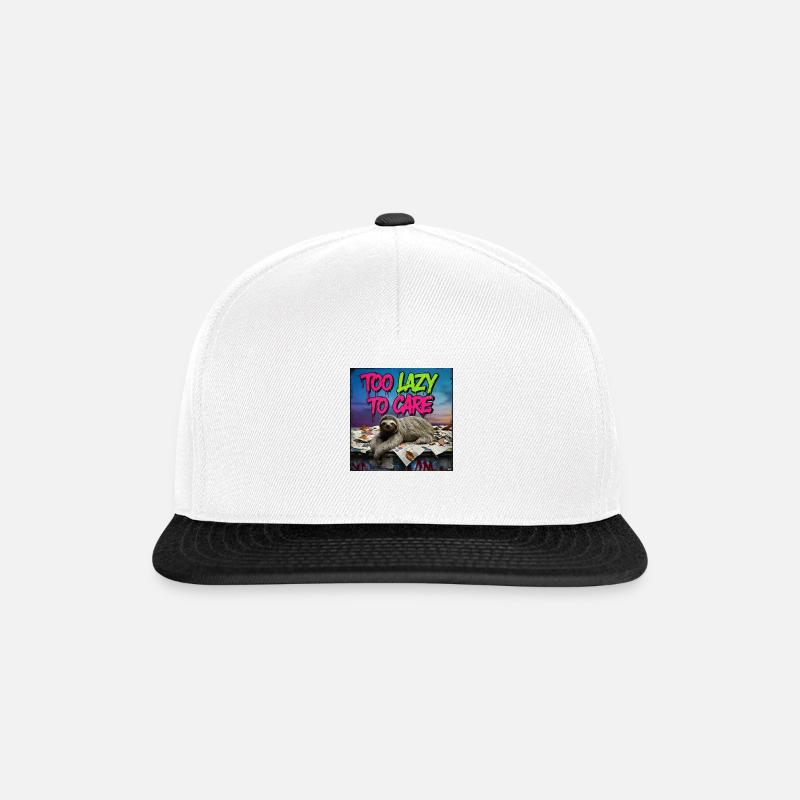 Zu faul zu sorgsam - Snapback Cap - Weiß/Schwarz
