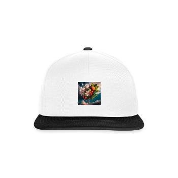 Spring Summer - Snapback Cap - white/black - Front
