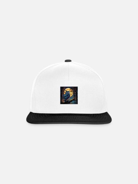Im Mondlicht - Snapback Cap - Weiß/Schwarz