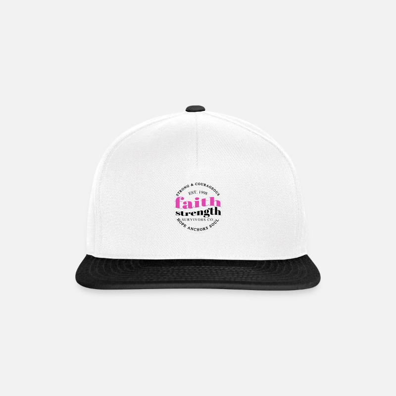 Strong and courageous - Snapback Cap - white/black