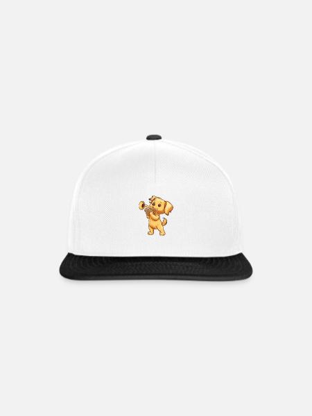 Dog Dancing Trompete - Snapback Cap - Weiß/Schwarz