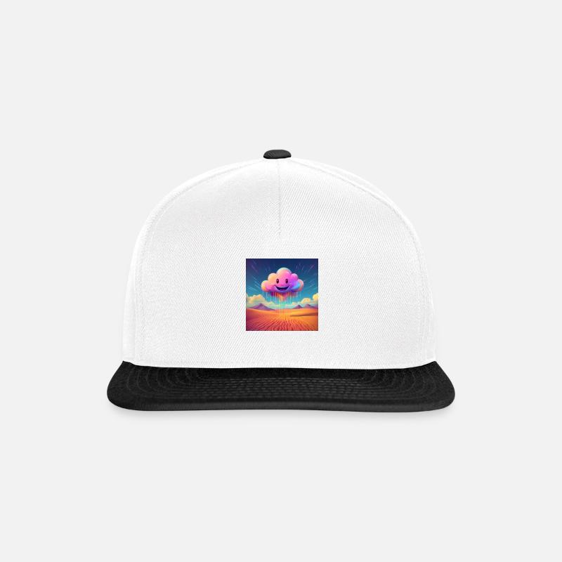 Happy Rainbow Cloud - Snapback Cap - white/black