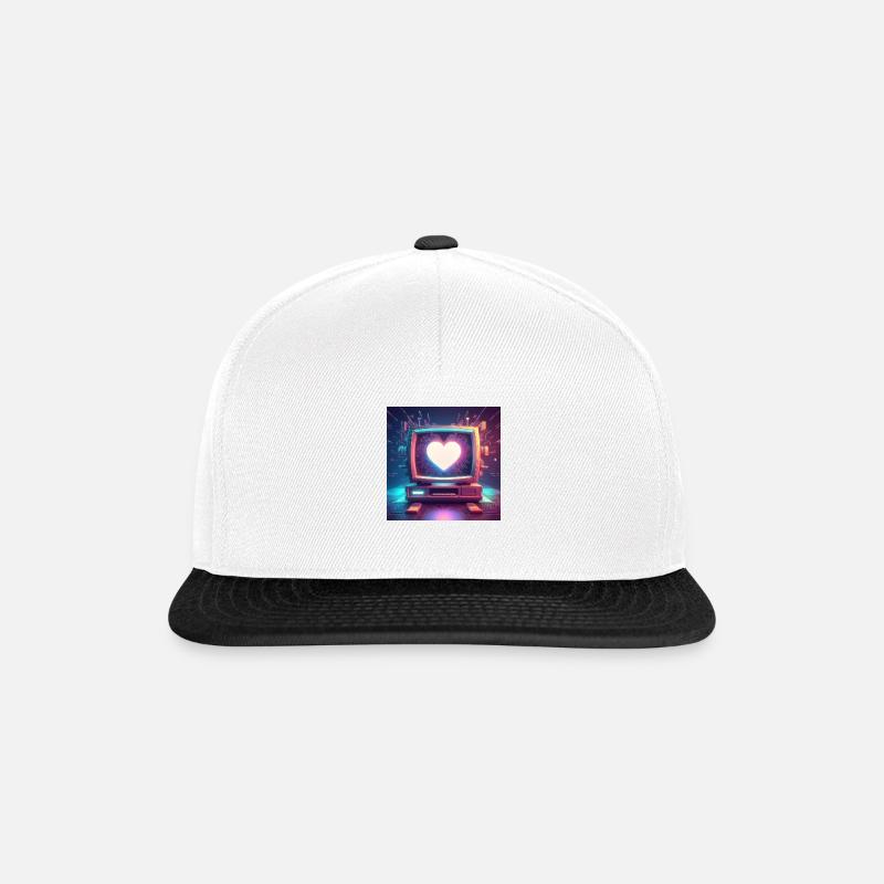 L’amour de la technologie rétro - Casquette snapback - blanc/noir