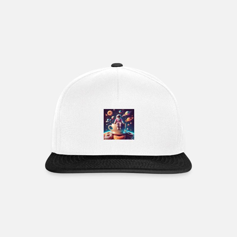 Space Donut Break - Snapback Cap - white/black
