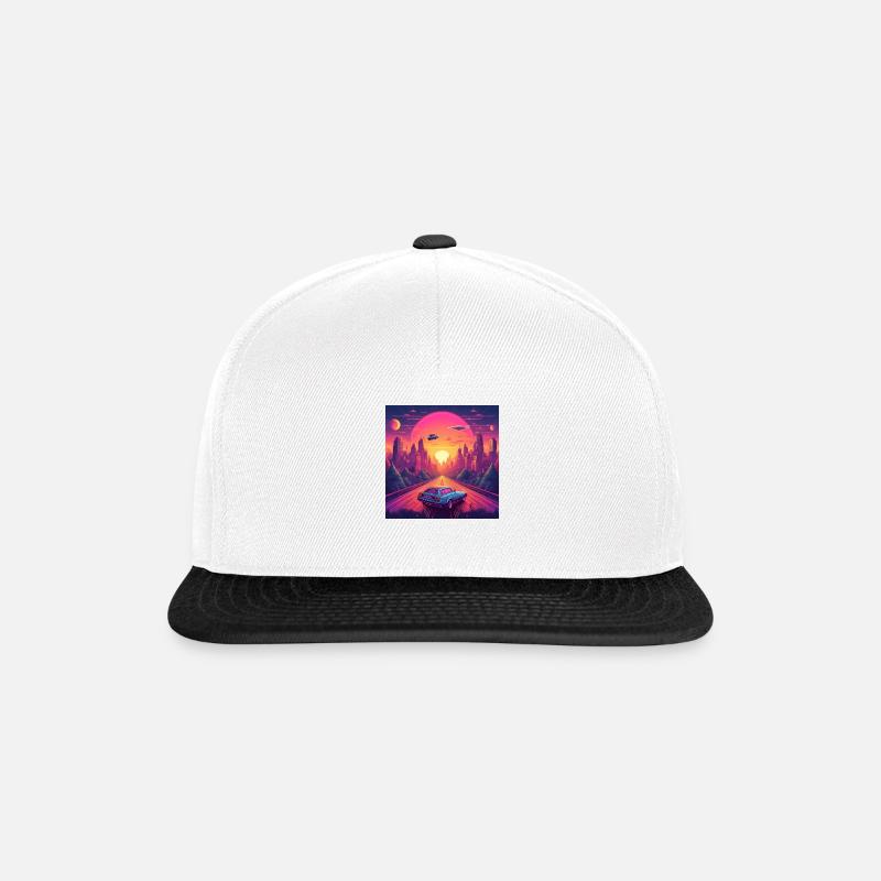 Neon Skyline Drive - Casquette snapback - blanc/noir