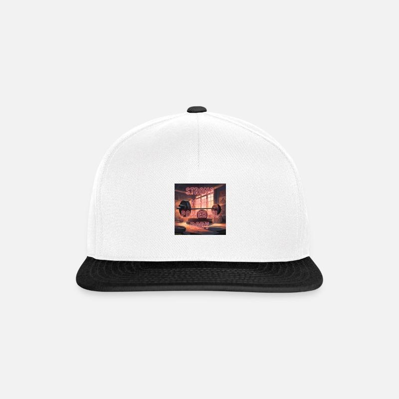 Strong mind - Snapback Cap - white/black