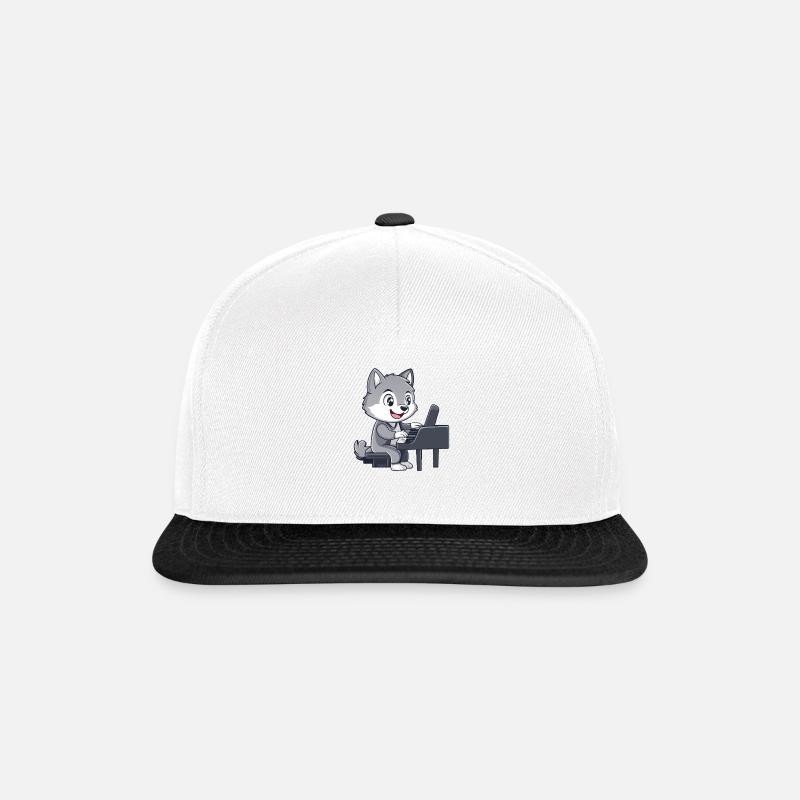 Werewolf Pianist - Snapback Cap - white/black